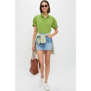 TUCKERNUCK Peridot Green Pique Holmes Boyfriend Polo Size M NWT